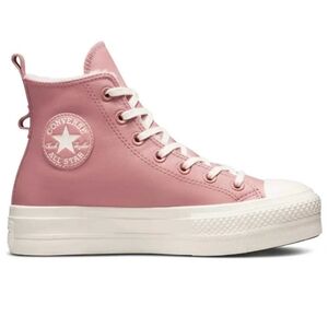 Converse Women's Chuck Taylor All Star Lift Leather Platform Shoes Pink A04256C